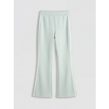 LC Waikiki Lcw Kids Yeşil Beli Lastikli Soft Touch Kız Çocuk Eşofman Altı