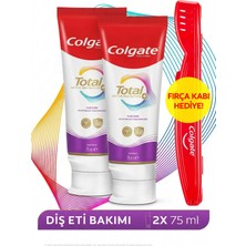 Colgate Total Pro Diş Eti Sağlığı Diş Macunu 75ml x2+Fırça Kabı
