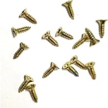 Pileli Store Pilelistore Klips, Menteşe, Ayak, Ağaç, Sunta Vidası 2,2x7,5mm - Sarı 100 Adet