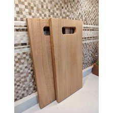 WoodBay Gürgen Ağacı Kesme Tahtası Büyük/orta 2 Li Set (Yekpare) Tek Parça