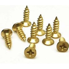 Pileli Store Pilelistore Klips, Menteşe, Ayak, Ağaç, Sunta Vidası 2,2x6,5mm - Sarı 100 Adet