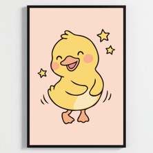 Besay Pofuduk Ördek Yavrusu Çocuk Odası Posteri–dekoratif 3lü Set A4 Çerçevesiz
