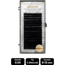 Ocean 0.05C Natural Kıvrım Mix Soft Eyelash Doğal Ipek Kirpik 16'lı