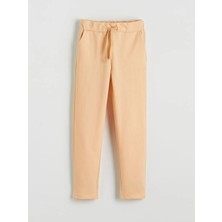 LC Waikiki Lc Waıkıkı Bej Beli Lastikli Kız Çocuk Eşofman Altı