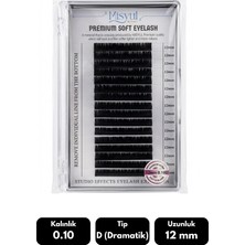 Misyul 0.10D Dramatik Kıvrım 12 mm Soft Eyelash Doğal Ipek Kirpik 16'lı
