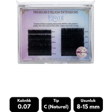 Misyul 0.07C Natural Kıvrım Çek Bırak 12'li Doğal Ipek Kirpik