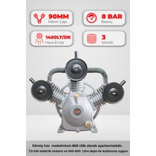 GAP Kompresör Kompresör Kafası Üç Piston 3 Piston 8 Bar G6-00