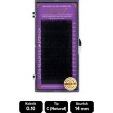 Ocean 0.10C Natural Kıvrım 14 mm Soft Eyelash Doğal Ipek Kirpik 16'lı