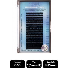 Misyul 0.10D Dramatik Kıvrım Mix Soft Eyelash Doğal Ipek Kirpik 8-15 mm 16'lı