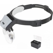 Oska Global - Lens Takmalı 5 Lenslı , LED Lambalı Şapka Tip Büyüteç ( Lisinya )