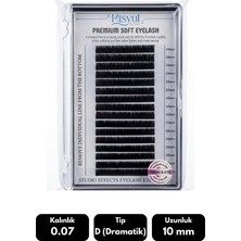 Misyul 0.07D Dramatik Kıvrım 10 mm Soft Eyelash Doğal Ipek Kirpik 16'lı