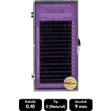 Ocean 0.10C Natural Kıvrım 9 mm Soft Eyelash Doğal Ipek Kirpik 16'lı