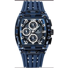 Naviforce Erkek Izle Moda Spor Dikdörtgen Kol Saatleri (Kronograf/su Geçirmez/aydınlık/takvim) Erkekler Için Silikon Kayış Kuvars Izle