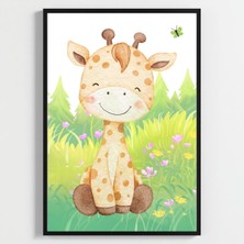 Besay Düşsel Bahçe:sevimli Zürafa Serisi Posteri–dekoratif 3lü Set A2 Çerçevesiz