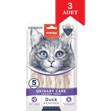 Wanpy Urinary Care Ördekli ve Tavuklu Kedi Ödülü 14 gr 5'li Paket x 3 Adet
