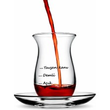 Paşabahçe 4 Lü Çayımın Demi Çay Seti