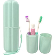 GoodSell Çok Amaçlı Seyahat Tipi Diş Fırçası Kabı Aksesuar ve Makyaj Malzemesi Saklama Kutusu Yeşil