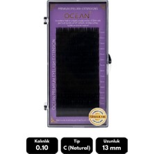 Ocean 0.10C Natural Kıvrım 13 mm Soft Eyelash Doğal Ipek Kirpik 16'lı