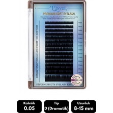 Misyul 0.05D Dramatik Kıvrım Mix Soft Eyelash Doğal Ipek Kirpik 8-15 mm 16'lı