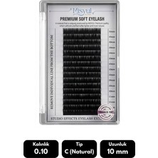 Misyul 0.07C Natural Kıvrım 14 mm Soft Eyelash Doğal Ipek Kirpik 16'lı