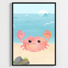 Besay Aqua:sevimli Deniz Canlıları Çocuk Odası Posteri–dekoratif 3lü Set A4 Çerçevesiz