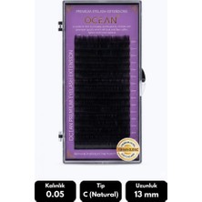 Ocean 0.05C Natural Kıvrım 13 mm Soft Eyelash Doğal Ipek Kirpik 16'lı