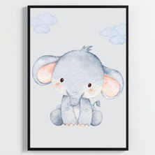 Besay Safari Macerası:fil, Aslan ve Zürafa Çocuk Odası Posteri–dekoratif 3lü Set A3 Çerçevesiz