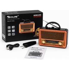 Golon RX-BT1006 Nostaljik Bluetooth Hoparlör | Fm/am Radyo, Usb/tf, Tws Destekli Kablosuz Speaker