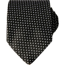Kiğılı Siyah Desenli Kravat %100 Microfiber Dokuma Malzeme ile Şık ve Zarif