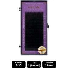 Ocean 0.10C Natural Kıvrım 15 mm Soft Eyelash Doğal Ipek Kirpik 16'lı