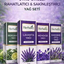 Çare Burada Sakinleştirici ve Uyku Öncesi Rahatlatıcı Yağ Seti (Bergamut Yağı & Lavanta Yağı & Karabaş Yağı & Menekşe Yağı)