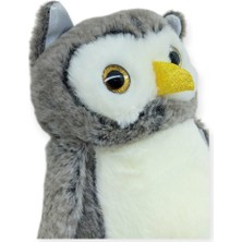 Oska Global Sevimli Peluş Baykuş 25 cm - Gri (Lisinya)