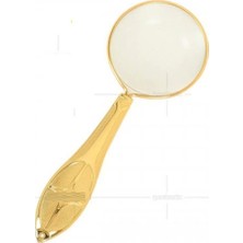 Oska Global -Altın Renkli 5X-45MM Zarif Işlemeli Özel Tasarlanmış Hediye BÜYÜTEÇ-MG18155-7 ( Lisinya )