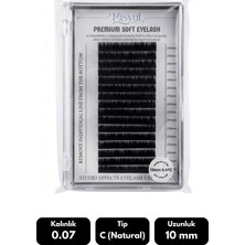 Misyul 0.07C Natural Kıvrım 10 mm Soft Eyelash Doğal Ipek Kirpik 16'lı