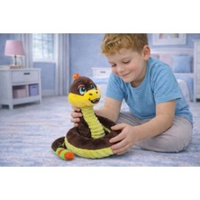 Oska Global Peluş Sevimli Hayvanlar 35 cm - Kahverengi Çıngıraklı Yılan (Lisinya)