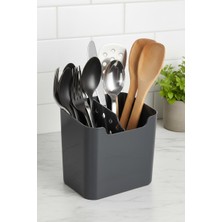EW's Kitchenware Füme 2 Bölmeli Tezgah Üstü Kaşıklık & Fonksiyonel Mutfak Düzenleyici Organizer