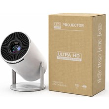 Ultra Hd Mini LED Projektör 1080P Destekli Dahili Hoparlörlü Taşınabilir Ev Sinema Cihazı (Sıfır Kapalı Kutu)