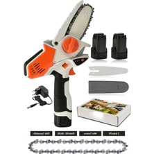 Moonshop Pro Seri Akülü Ağaç Kesme Dal Budama Bıçkı Turuncu Şarjlı El Testeresi