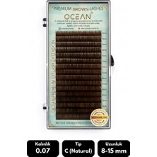 Ocean 0.07C Natural Kıvrım Brown Mix Soft Eyelash Doğal Ipek Kirpik 16'lı