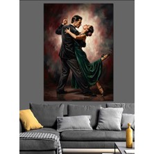 Karizma Tablo Dans Eden Romantik Şık Çift Dekoratif Kanvas - Mdf Ahşap Tablo