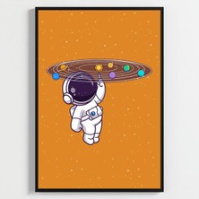 Besay Uzay Yolculuğu Astronot Çocuk Odası Posteri–dekoratif 3lü Set A3 Çerçevesiz