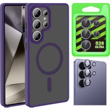 Vendas Galaxy S26 Ultra Kılıf M-safe Şarj Özellikli Mat Arka Yüzey Zore Sio Kapak + Kamera Lens Koruyucu