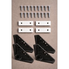 Pvc Dolap Aparatı Seti –üçgen Köşe Bağlantı Aparatı - Kapak/kasa Bağlantı Papucu (Vidalar Dahil)