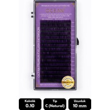 Ocean 0.10C Natural Kıvrım 10 mm Soft Eyelash Doğal Ipek Kirpik 16'lı