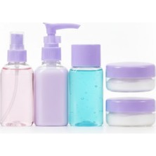 Oska Global 5 Parça Seyahat Banyo Seti 30 ml Şeffaf Taşınabilir Şişe Seti - Lisinya
