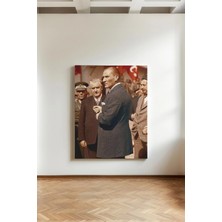 Kanvaspera M. Kemal Atatürk Manşet Düzeltmesi - Kanvas Tablo