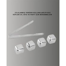 Oska Global Hızlı Soğutma Özellikli Paslanmaz Metal Buz Küpü Takımı - Lisinya