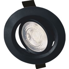 5 Adet Cata Ct 5200 Lal Siyah Kasa 7W Sıva Altı LED Spot Beyaz Işık 6400K
