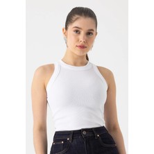 i8 Denim Halter Yaka Basic Atlet