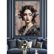 Karizma Tablo Çiçekli ve Modern Sanat Kadın Dekoratif Kanvas - Mdf Ahşap Tablo
